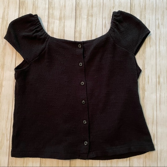 Madewell Button Top with Cap Sleeves - Picture 2 of 8